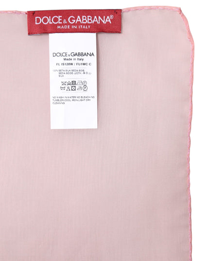 Dolce & Gabbana Pink Silk Rectangle Women Wrap Shawl Scarf