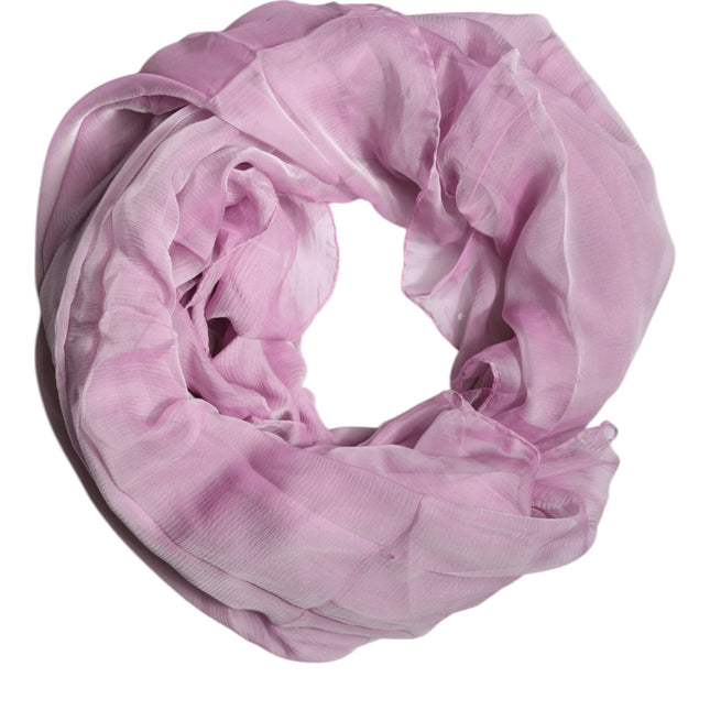 Dolce & Gabbana Pink Silk Rectangle Women Wrap Shawl Scarf