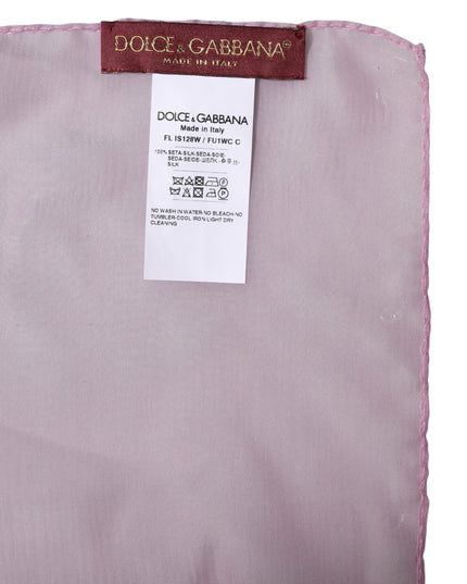Dolce & Gabbana Pink Silk Rectangle Women Wrap Shawl Scarf