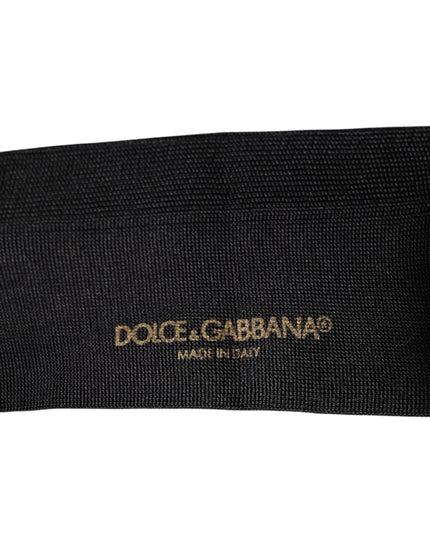 Dolce & Gabbana Black Cotton DG Logo Mid Calf Men Socks