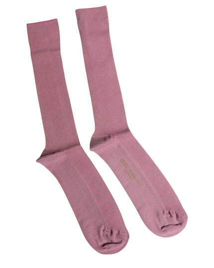 Dolce & Gabbana Rose Pink Cotton Over The Calf Socks