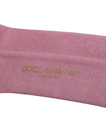 Dolce & Gabbana Rose Pink Cotton Over The Calf Socks