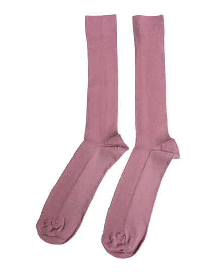 Dolce & Gabbana Rose Pink Cotton Over The Calf Socks