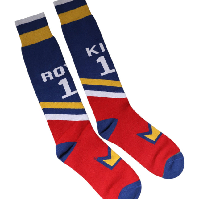 Dolce & Gabbana Multicolor Cotton Stretch Over Calf Socks