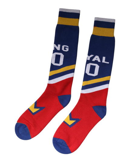 Dolce & Gabbana Multicolor Cotton Stretch Over Calf Socks