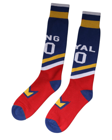 Dolce & Gabbana Multicolor Cotton Stretch Over Calf Socks