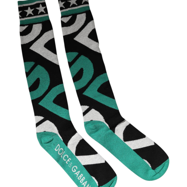 Dolce & Gabbana Multicolor Cotton Stretch Over Calf Socks