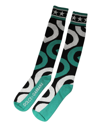 Dolce & Gabbana Multicolor Cotton Stretch Over Calf Socks
