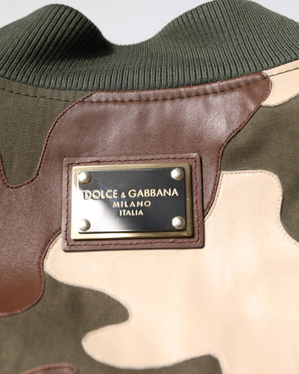 Dolce & Gabbana Multicolor Cotton Bomber Full Zip Jacket