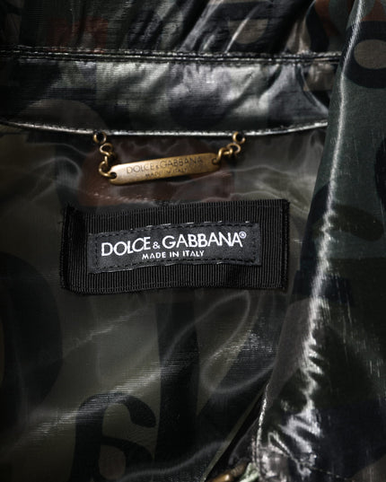 Dolce & Gabbana Green DG Logo Print Bomber Full Zip Jacket