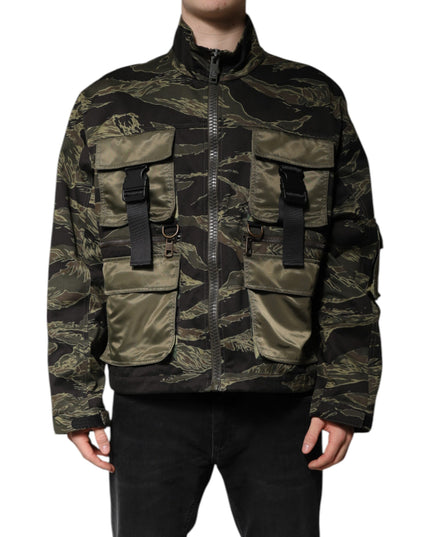 Dolce & Gabbana Multicolor Camouflage Cotton Bomber Jacket