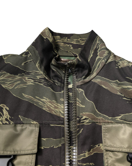 Dolce & Gabbana Multicolor Camouflage Cotton Bomber Jacket