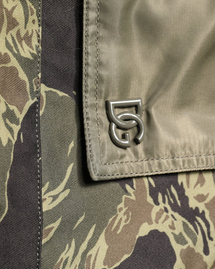 Dolce & Gabbana Multicolor Camouflage Cotton Bomber Jacket