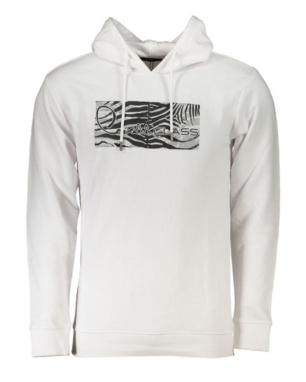 Cavalli Class White Cotton Men Sweater