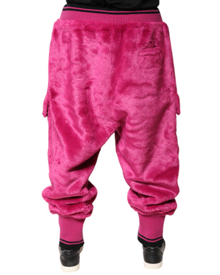 Dolce & Gabbana Pink Acrylic Cargo Jogging Sweatpants Pants