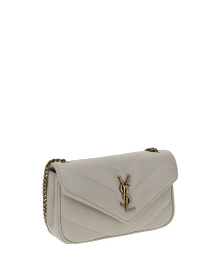 Saint Laurent White Lamb Ovis Aries Aries Shoulder Bag