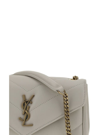 Saint Laurent White Lamb Ovis Aries Aries Shoulder Bag
