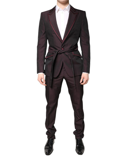 Dolce & Gabbana Maroon Single Breasted Formal 2 Piece Suit