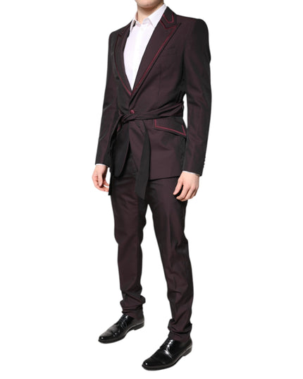 Dolce & Gabbana Maroon Single Breasted Formal 2 Piece Suit