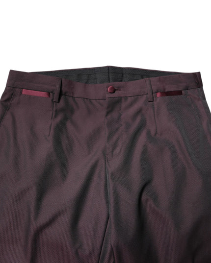 Dolce & Gabbana Maroon Single Breasted Formal 2 Piece Suit