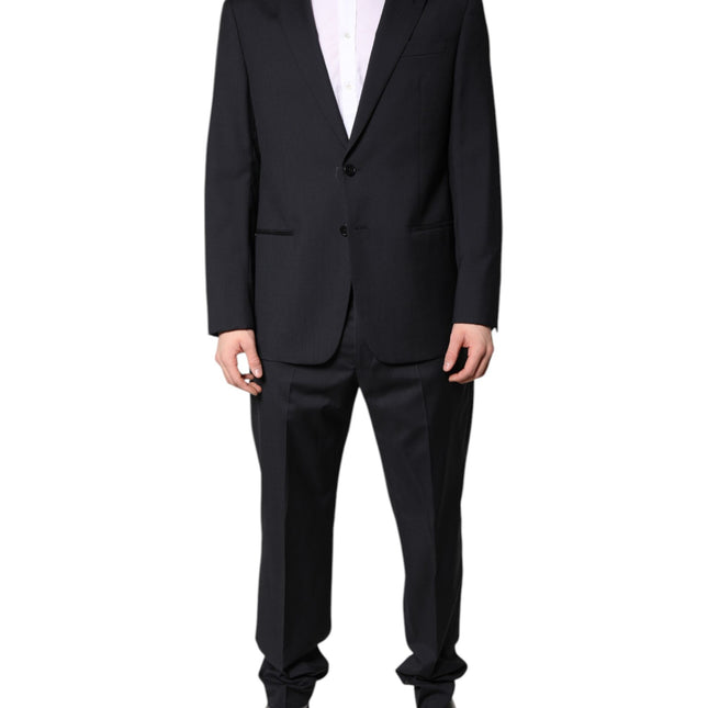 Emporio Armani Black Single Breasted Formal 2 Piece Suit