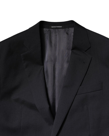 Emporio Armani Black Single Breasted Formal 2 Piece Suit