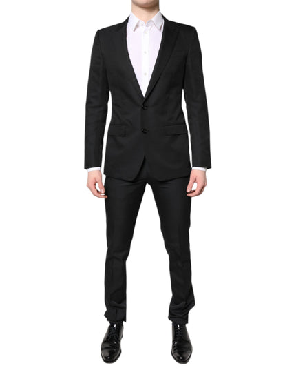 Dolce & Gabbana Black Single Breasted Formal 2 Piece Suit