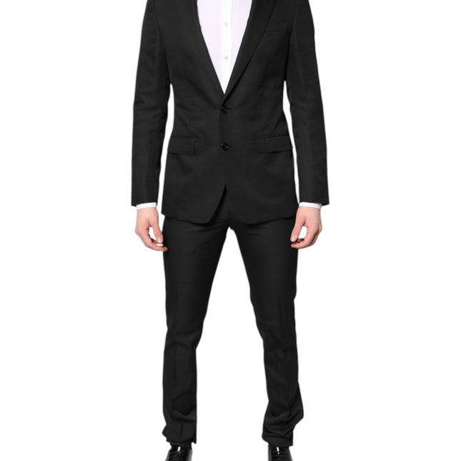 Dolce & Gabbana Black Single Breasted Formal 2 Piece Suit