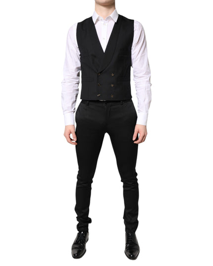 Dolce & Gabbana Black Single Breasted Formal Blazer with Vest