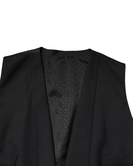 Dolce & Gabbana Black Single Breasted Formal Blazer with Vest