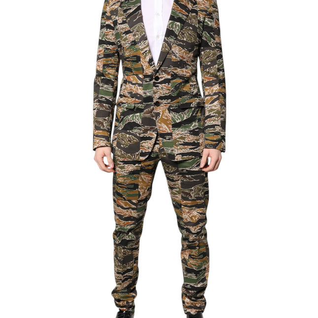 Dolce & Gabbana Multicolor TAORMINA Single Breasted 2 Piece Suit