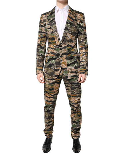 Dolce & Gabbana Multicolor TAORMINA Single Breasted 2 Piece Suit