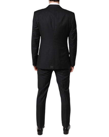 Dolce & Gabbana Black Wool Single Breasted 2 Piece Suit