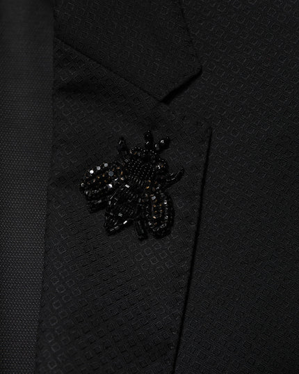 Dolce & Gabbana Black Wool Single Breasted 2 Piece Suit