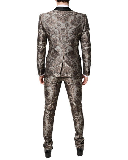Dolce & Gabbana Multicolor Jacquard Single Breasted 3 Piece Suit