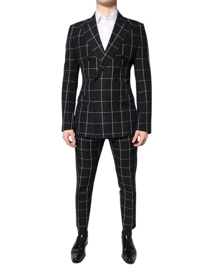 Dolce & Gabbana Black TAORMINA Double Breasted 2 Piece Suit