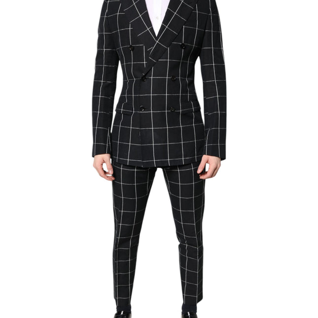 Dolce & Gabbana Black TAORMINA Double Breasted 2 Piece Suit
