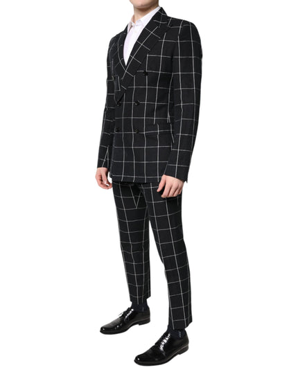 Dolce & Gabbana Black TAORMINA Double Breasted 2 Piece Suit