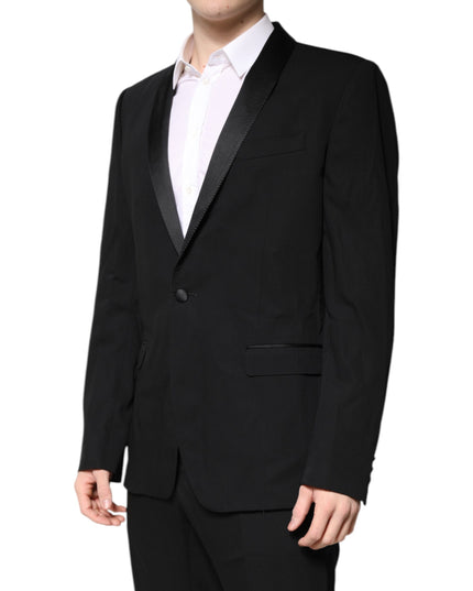 Dolce & Gabbana Black Wool Single Breasted 2 Piece Suit