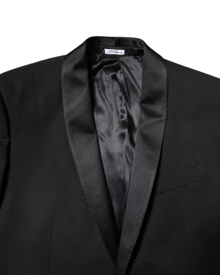 Dolce & Gabbana Black Wool Single Breasted 2 Piece Suit