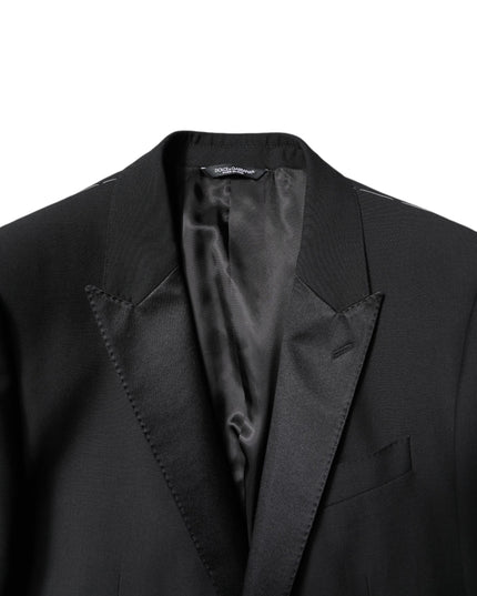 Dolce & Gabbana Black Wool Single Breasted 2 Piece Suit