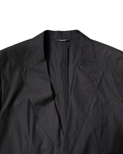 Dolce & Gabbana Black Cotton Single Breasted 2 Piece Suit