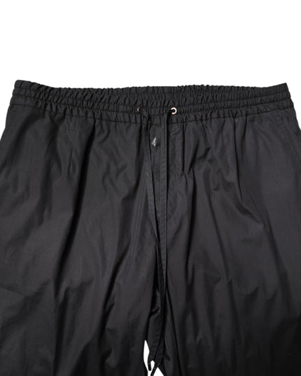 Dolce & Gabbana Black Cotton Single Breasted 2 Piece Suit