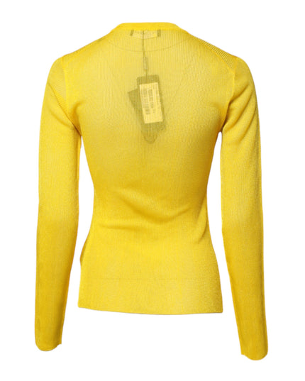 Dolce & Gabbana Yellow Polyester Women Pullover Top Sweater