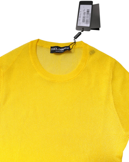 Dolce & Gabbana Yellow Polyester Women Pullover Top Sweater