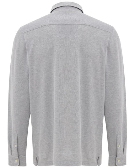 Corneliani Gray Cotton Dress Shirt