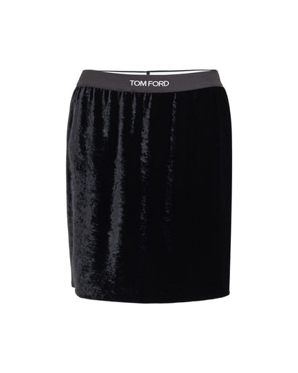 Tom Ford Black Viscose Mini Skirt