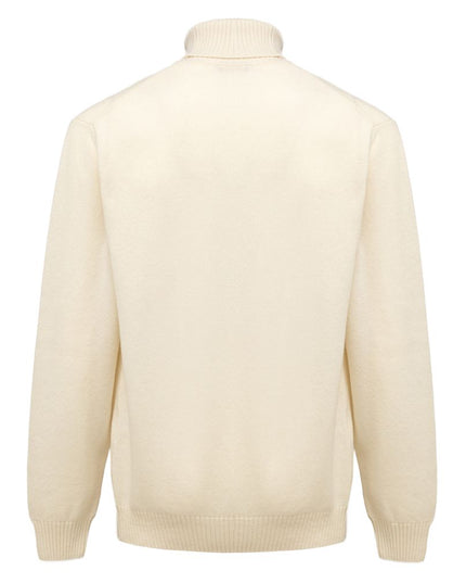 Cruciani White Cashmere Turtleneck