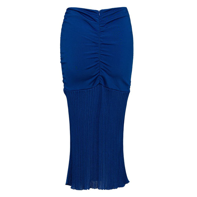 Tom Ford Blue Viscose Midi Skirt