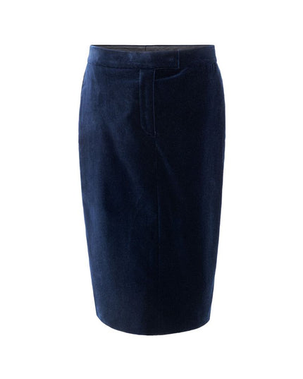 Tom Ford Blue Cotton Midi Skirt